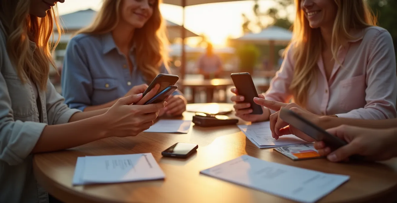 Moderne digitale Lösungen für transparente Gruppenabrechnung während einer Reise