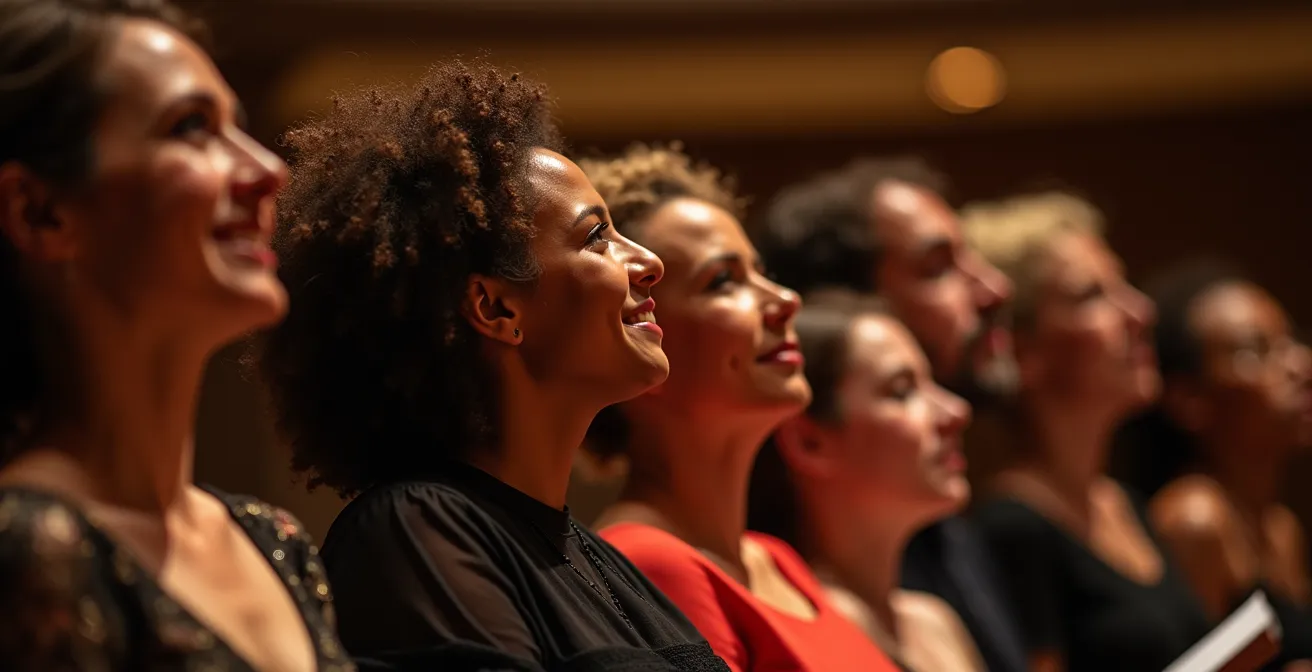 Nahaufnahme von Konzertbesuchern in emotionaler Versunkenheit