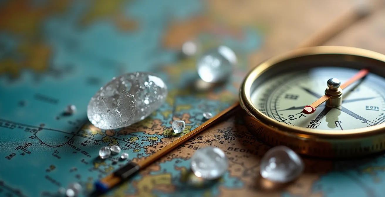 Abstrakte Visualisierung von Wetterdatenanalyse und Klimamustern